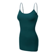 Essential Basic Womens Basic Casual Long Camisole Cami Top Regular and Plus Sizes