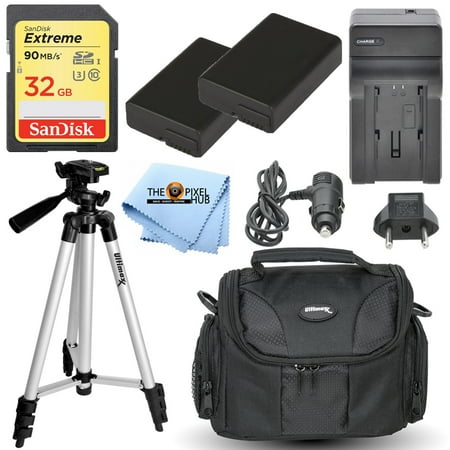 Essential Battery Accessory Bundle Kit with 2x EN-EL14A Batteries and Charger, 32GB SD, Gadget Bag, 57" Tripod and Microfiber Cloth for Nikon D3200 D3400 D3500 D5100 D5200 D5300 D5600