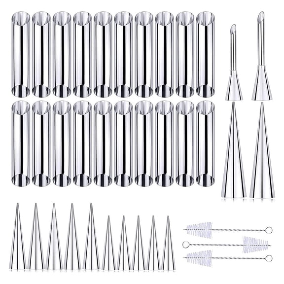 Essential Cannoli Horn Maker Convenient Croissants Bread Shaped Mold Practical Dessert Making Moud Cooking Supplies