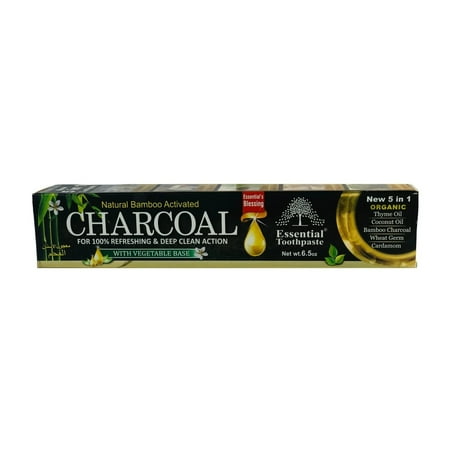 Essential Charcoal Toothpaste Organic Fluoride Free 6.5oz