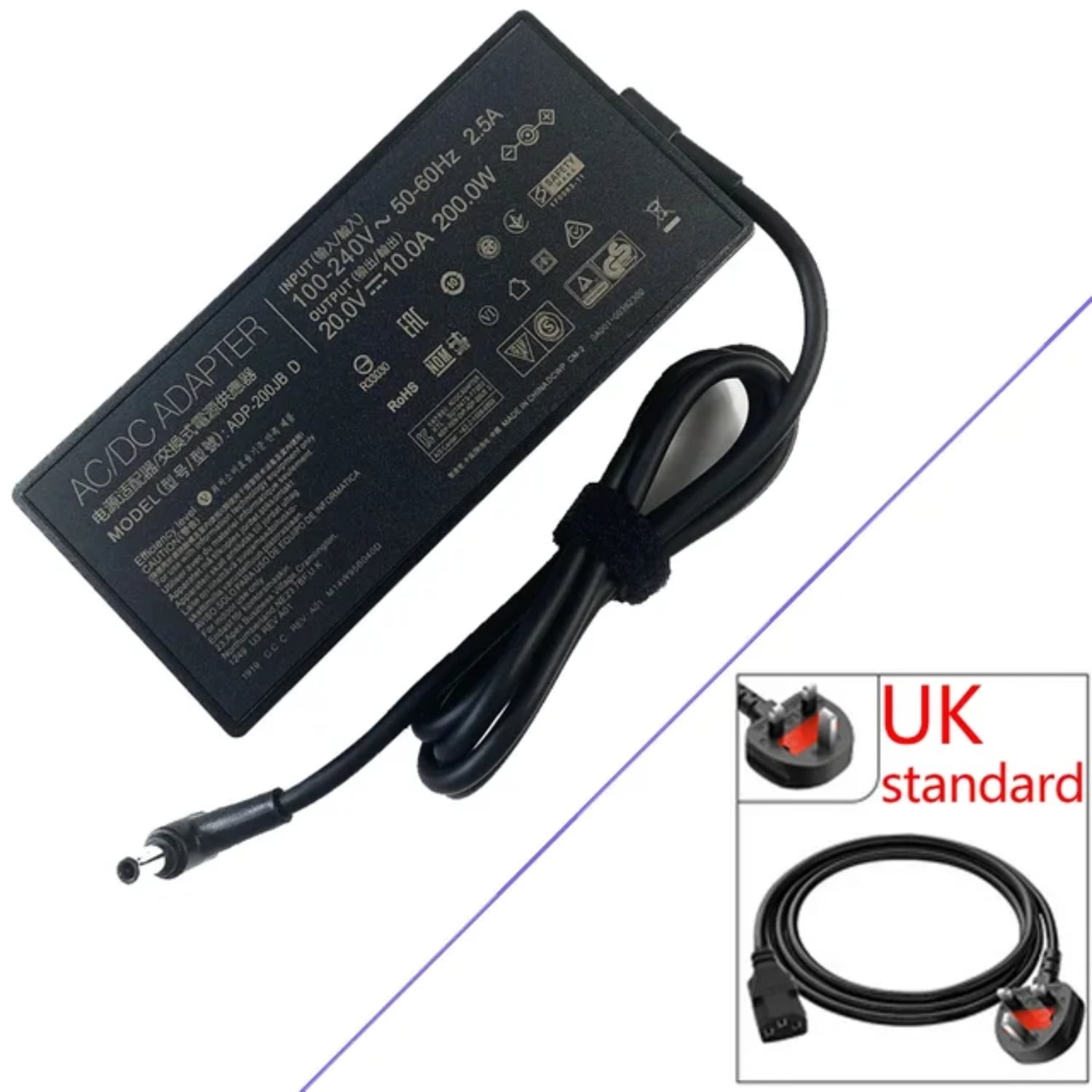 Essential Charging Accessory Powerful 200W 10A 20V Laptop AC Adapter