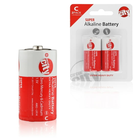 Essential Circuit City C-Cell High Performance Alkaline Batteries (2 Pack)