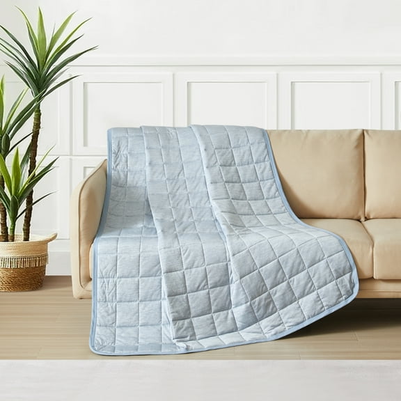 Essential Cooling Throw for All Seasons, Blue, 50" x 60"