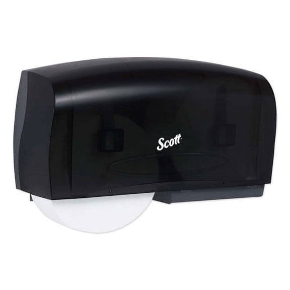 Essential Coreless Twin Jumbo Roll Tissue Dispenser, 20 X 6 X 11, Black | Bundle of 2 Each