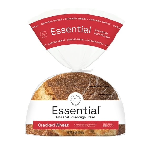 Essential Cracked Wheat Sourdough Sliced Bread, Non-GMO, 16 oz (Pack of 5)