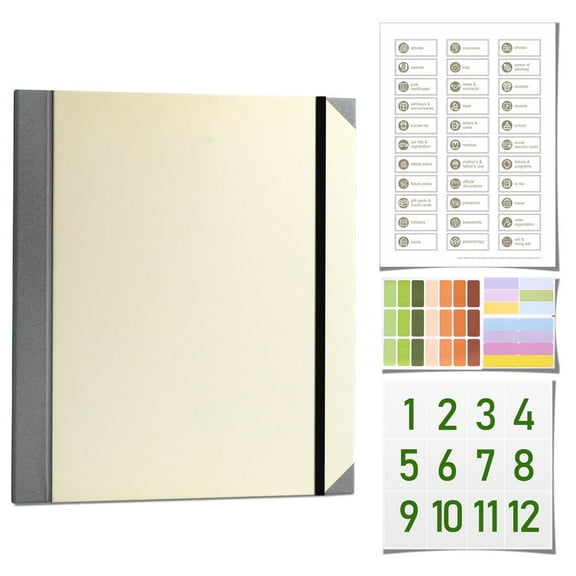 Essential Document Organizer, Folders for Documents, Bound Expanding File for Important Papers, Passports & Birth Certificates
