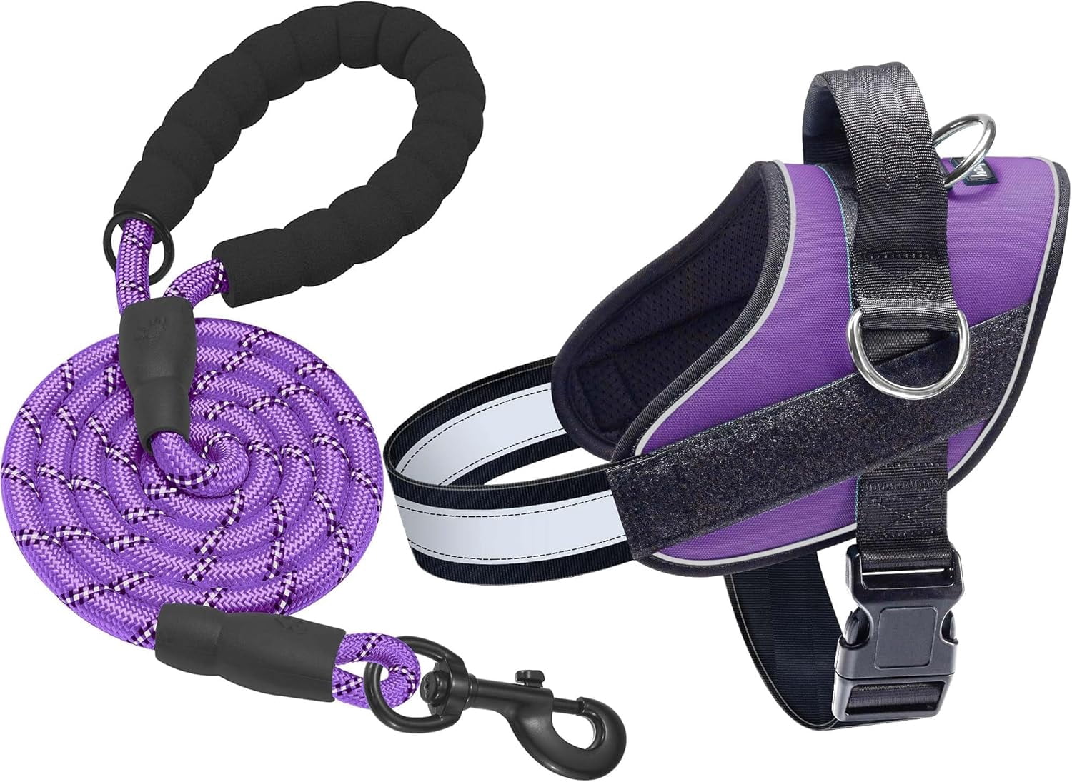 View of Essential Dog Harness, No Pull Pet Vest with 3 Leash Clips, No Choke ...