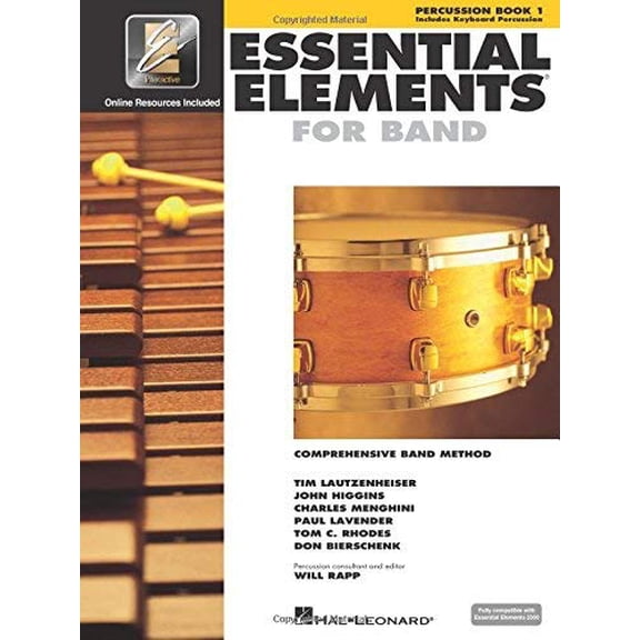 Essential Elements 2000: Book 1 with CD-ROM (Percussion) (Percussion Book 1) [Spiral-bound] [1999] Hal Leonard Corp. [Spiral-bound] Hal Leonard Corporation