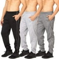 thumbnail image 1 of Essential Elements 3 Pack: Men's Active Performance Lounge Casual Tech Fleece Sweatpants Small, Set B, 1 of 7