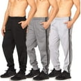thumbnail image 1 of Essential Elements 3 Pack: Men's Active Performance Lounge Casual Tech Fleece Sweatpants XX-Large, Set C, 1 of 7
