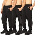 thumbnail image 1 of Essential Elements 3 Pack: Men's Active Performance Lounge Casual Tech Fleece Sweatpants XX-Large, Set D, 1 of 7