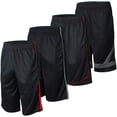 thumbnail image 1 of Essential Elements 4 Pack: Men's Active Performance Athletic Workout Sports Gym Mesh Basketball Shorts with Pockets, 1 of 7