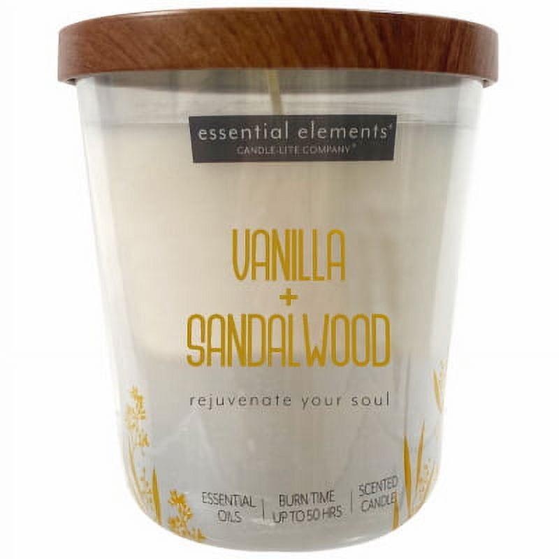 Soothing Vanilla & Sandalwood 9 oz Gray Jar Soy Candle