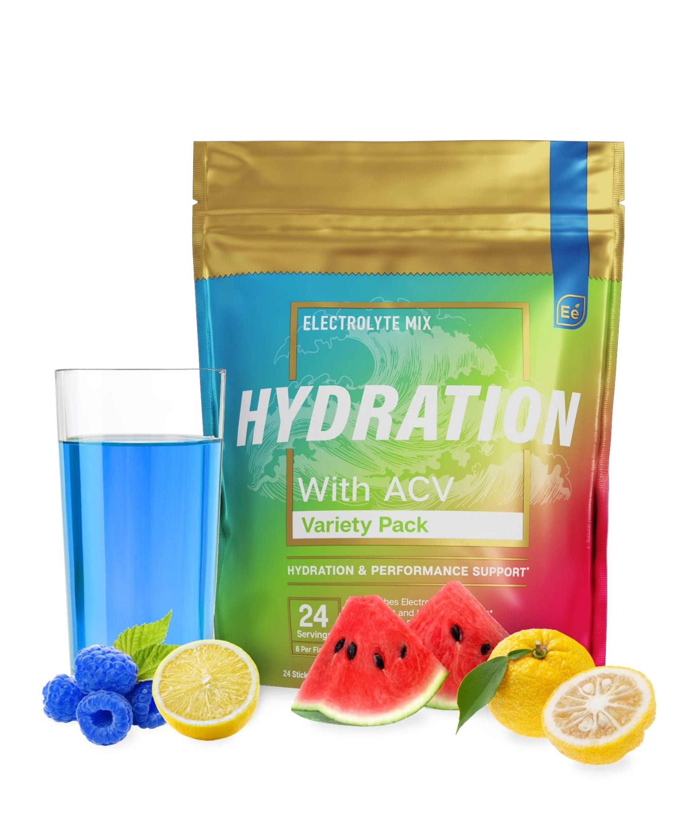 Essential Elements Hydration Packets - Variety pack - Electrolytes Powder No Sugar - 24 packs