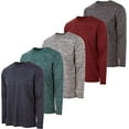 thumbnail image 1 of Essential Elements Mens Active T-Shirt - Quick-Dry Athletic Workout Training Crew Neck Long Sleeve Top 5 Pack, 1 of 7