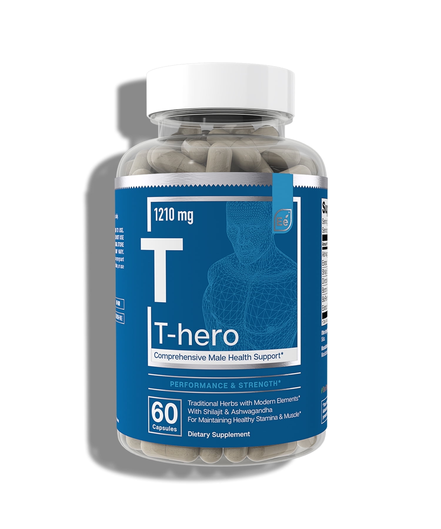 Essential Elements T-Hero Testosterone Booster for Men, 60 Caps