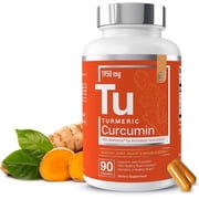 Essential Elements Turmeric Curcumin - Joint, Heart & Brain Support - with BioPerine for Optimal Absorption 1950 mg - 90 Count - 30 Servings
