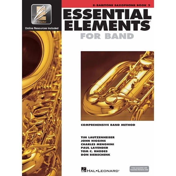 Essential Elements for Band Book 2 with Eei Baritone Saxophone Method Book Concert Band Sheet Music and Online Audio Hal, (Paperback)