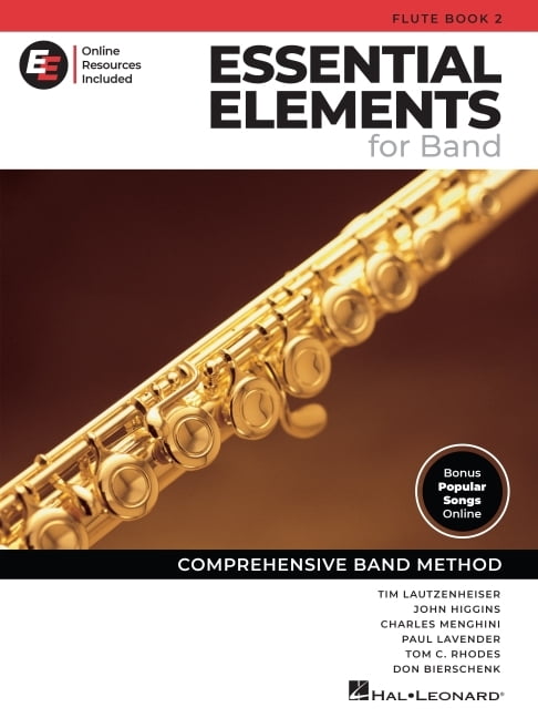 Essential Elements for Band Flute Book 2 Beginner and Intermediate Flute Method Book with Sheet Music and Online Tools C, (Paperback)