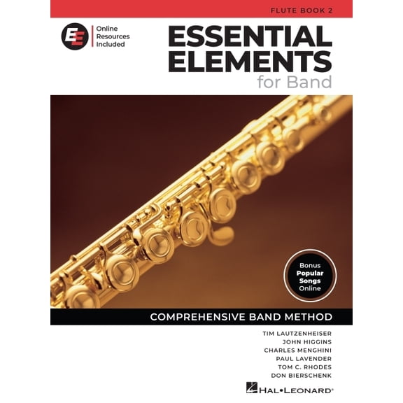 Essential Elements for Band Flute Book 2 Beginner and Intermediate Flute Method Book with Sheet Music and Online Tools C, (Paperback)