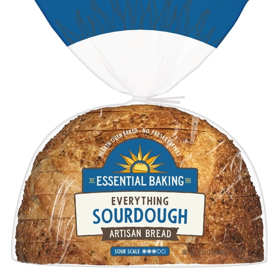 Essential Baking Everything Sliced Sourdough Bread, Non-GMO, 16 oz