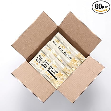 Essential Flow Kit Case of 60 Individually Packed Period Kits for Schools, Students & Emergency Needs | Includes 3 Pantiliners, 2 Maxi Pads & 1 Feminine Wipe in a Discreet Zip Bag (Orange)