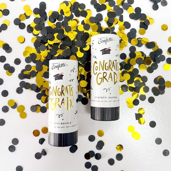 Essential Hand-Twist Confetti Cannons for Graduation Celebrations - Vibrant Colorful Confetti Streamers for Memorable Events
