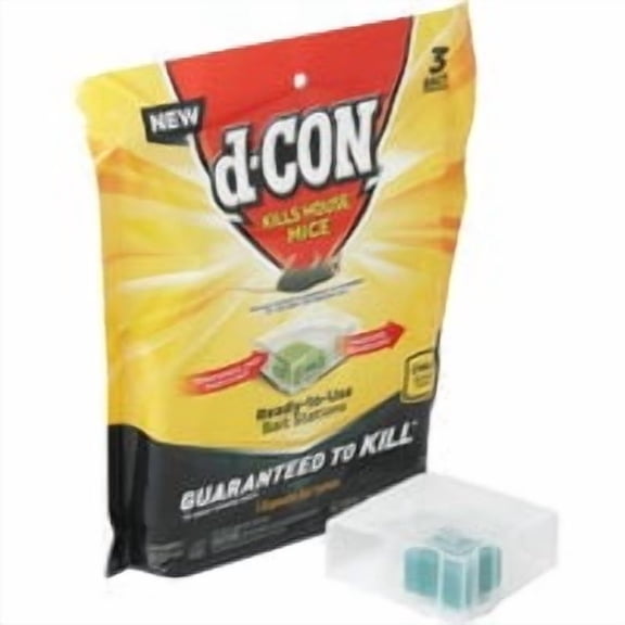 Essential Home D-Con Disposable Corner Fit Mouse Bait Station - Pack of 36 Stock-Up Pack