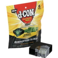Essential Home D-Con Refillable Corner Fit Mouse Bait Station - Pack of 9