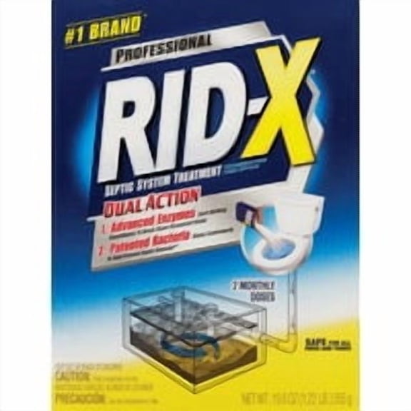 Essential Home RID-X Professional Septic Tank Treatment - Pack of 2 Everyday Supply Pack