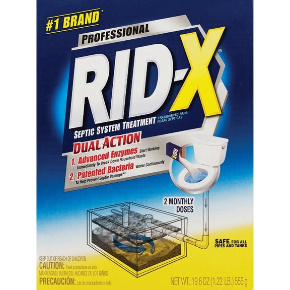 Essential Home RID-X Professional Septic Tank Treatment - Pack of 8