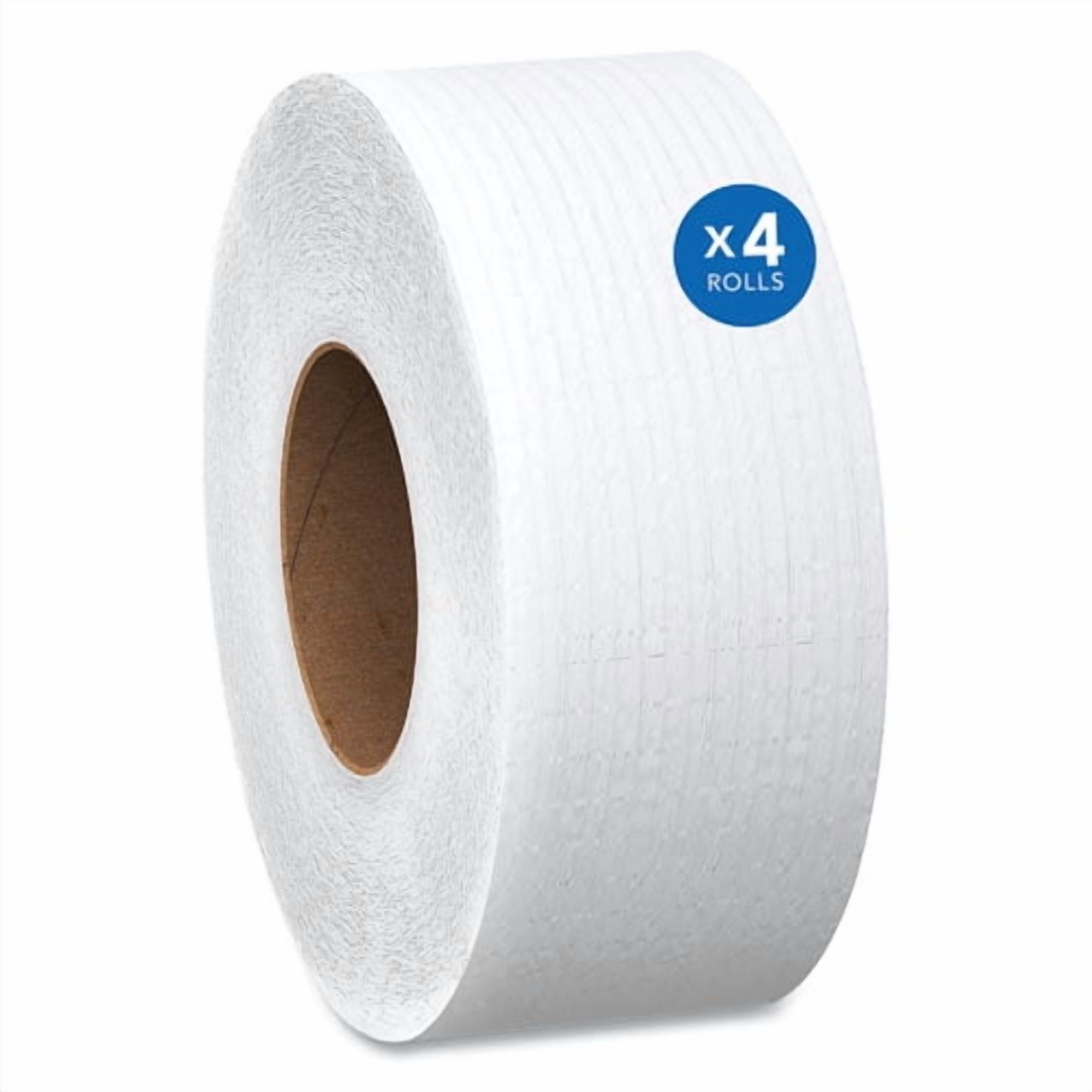 Essential JRT Jumbo Roll Bathroom Tissue, Septic Safe, 2-Ply, 3.55" x 1,000 ft, White, 4 Rolls/Carto | Bundle of 2