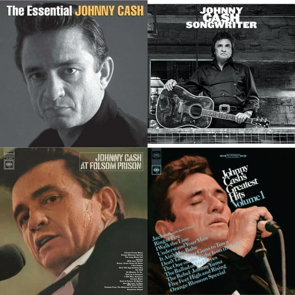 Essential Johnny Cash & Songwriter & At Folsom Prison & Greatest Hits, Volume 1 [LP Vinyl Bundle]