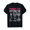 thumbnail image 1 of [Essential for K-Pop & Anime Lovers] 100% Cotton Black T-Shirt - 'Things I Do in My Spare Time' Design, Machine Washable, Casual Round Neck Tee for All Seasons, 1 of 5