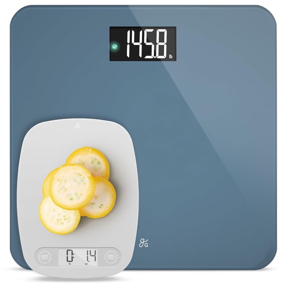 Essential Kitchen Scale with AccuCheck System - Blue Digital Food Weighing for Cooking and Baking