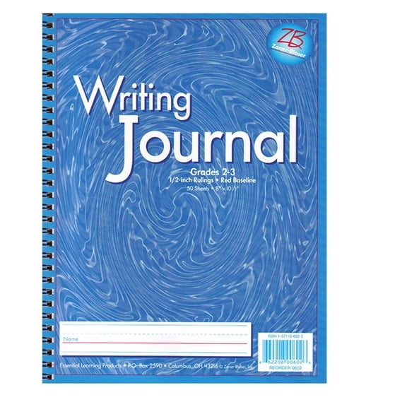 Essential Learning Products 8 x 10.5 Inch My Writing Journals - Grades 2-3, Blue