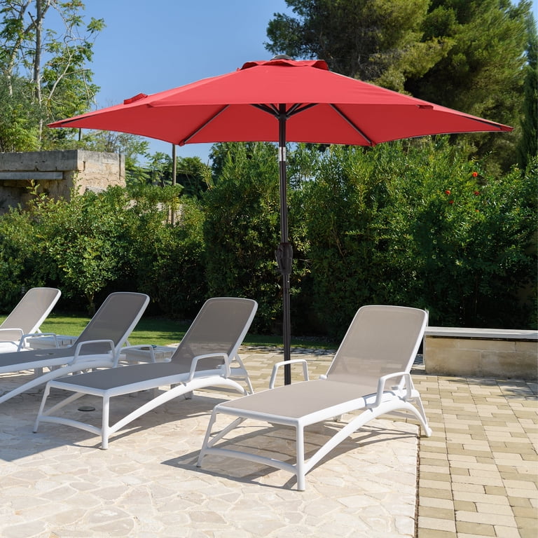9 ft patio umbrella target 9FT Market Patio Table Umbrella, 8 Sturdy Ribs, Push Button Tilt & Crank  for Pool, Lawn & Yard