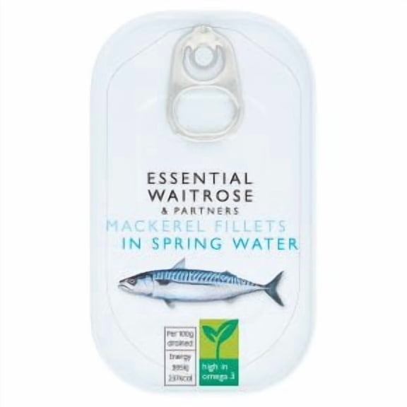 Essential Mackerel Fillets in Spring Water drained 82g (Pack of 6)