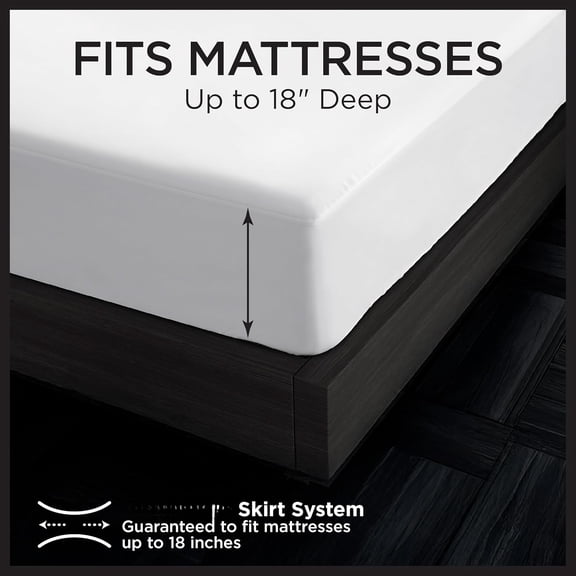 Essential Mattress Protector King, Dust Mite Resistant, Noiseless and Odor-Resistant Mattress Cover, 100% Waterproof Top, Machine Washable, Fits 11"-18" Mattresses