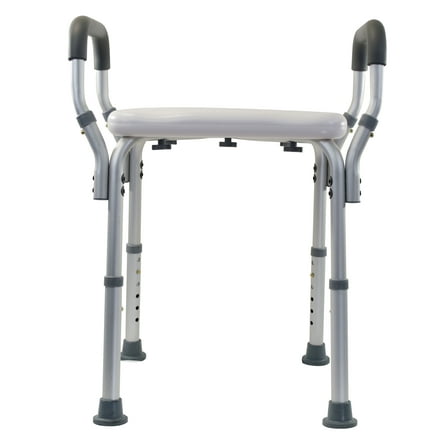 Essential Medical Supply Height Adjustable Shower Chair and Bath Stool with Arms - Up to 300lbs.