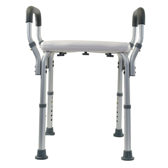 Essential Medical Supply Height Adjustable Shower Chair and Bath Stool with Arms - Up to 300lbs.