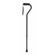 Essential Medical Supply Endurance Offset Handle Walking Cane in Black with Foam Grip, Up to 250lbs