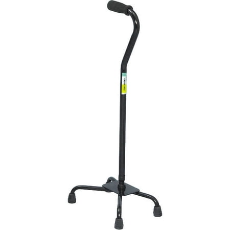 Essential Medical Supply Large Base Quad Cane in Black - 4 Prong Base and Rubber TipsBrand owner