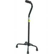 Essential Medical Supply Large Base Quad Cane in Black - 4 Prong Base and Rubber TipsBrand owner