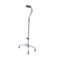thumbnail image 1 of Essential Medical Supply Large Base Quad Cane in Silver - 4 Prong Base and Rubber TipsBrand owner, 1 of 7