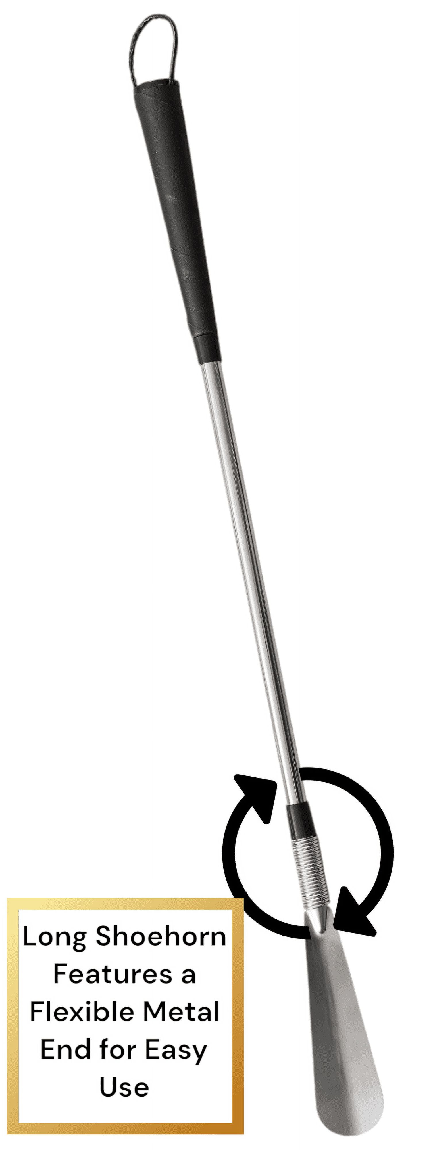 Essential Medical Supply Long Handle 24in Metal Shoehorn with
