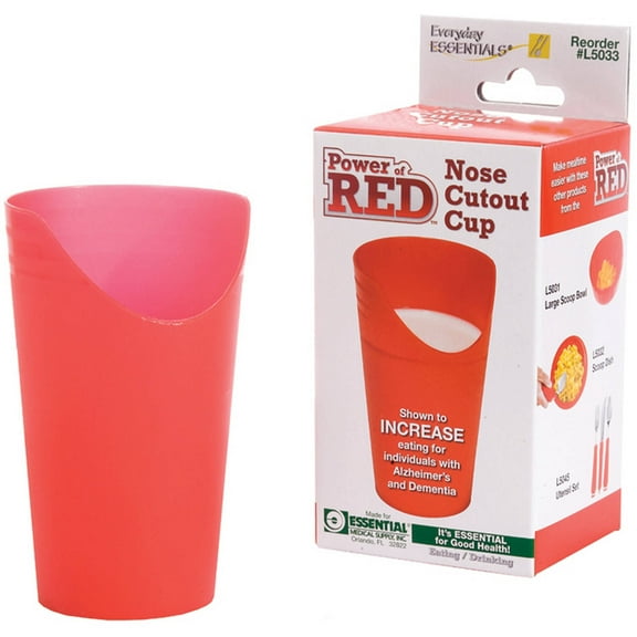 Essential Medical Supply Power of Red Adaptive Nose Cut Out Nosey Cup