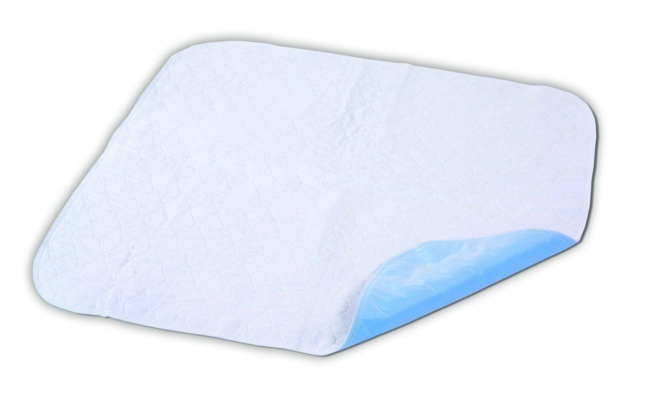 Essential Medical Supply Quik-Sorb 24" x 35" Quilted Birdseye Cotton Reusable Underpad - Waterproof Incontinence Bed Pads for Adults, Washable and Reusable Bed Pads with Birdseye Cotton Top Sheet