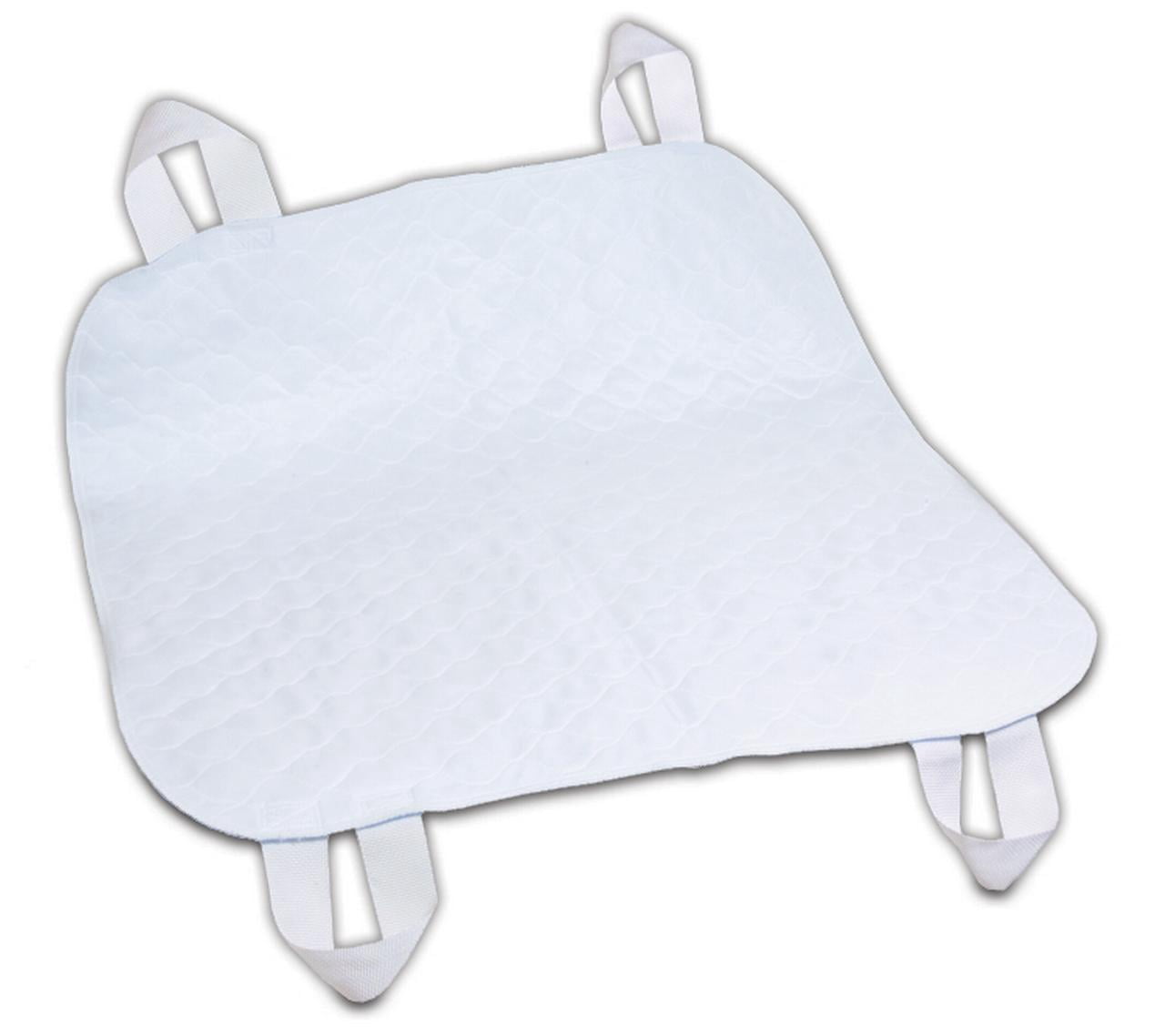 Essential Medical Supply Quik-Sorb 34" x 35" Quilted Reusable Underpad with 4 Straps - Waterproof Incontinence Bed Pads for Adults and Seniors, Washable Bed Pads with Handles for Caregivers