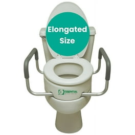 Senior-Friendly Round Toilet Seat Riser, Height, Hinge Design